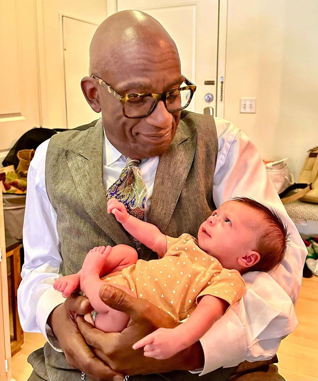 Proud Grandfather Al Roker Enjoys Sweet Moment With Daughter's Newborn Clara