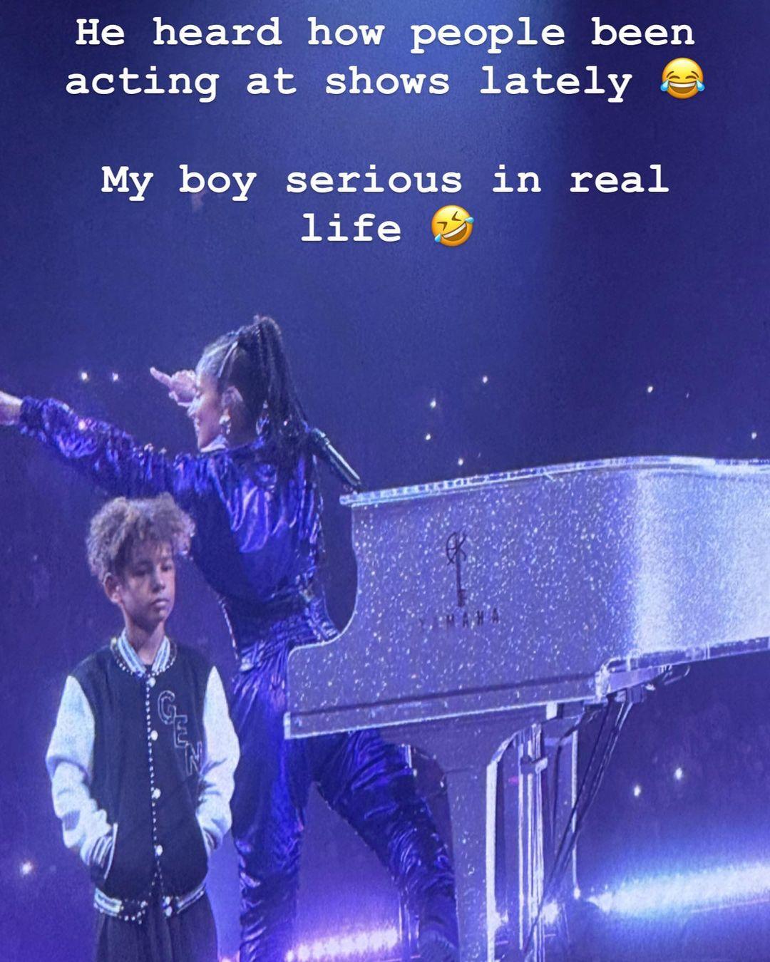 See Alicia Keys' Son Protecting Her On Stage Amid Concert Goers Drama