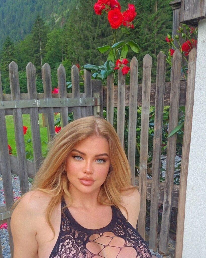 Dana Hamm In See-Through Lace Dress Gives Fans ‘A Taste Of Switzerland’