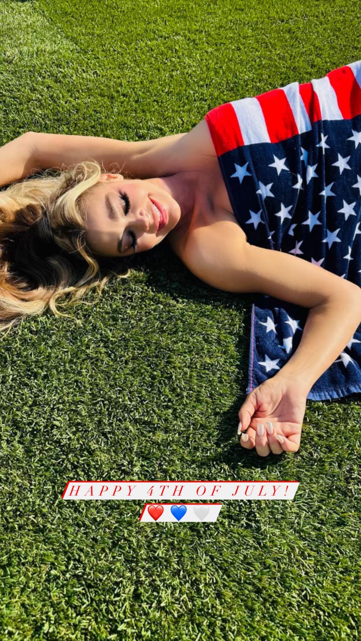 Denise Richards Wears Nothing But An American Flag For The Fourth Of July