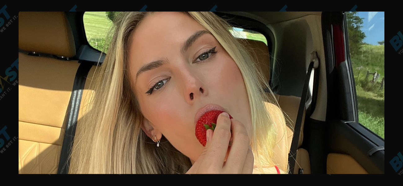 Jenna Lee In Red Hot Bikini Nibbles Some Strawberries