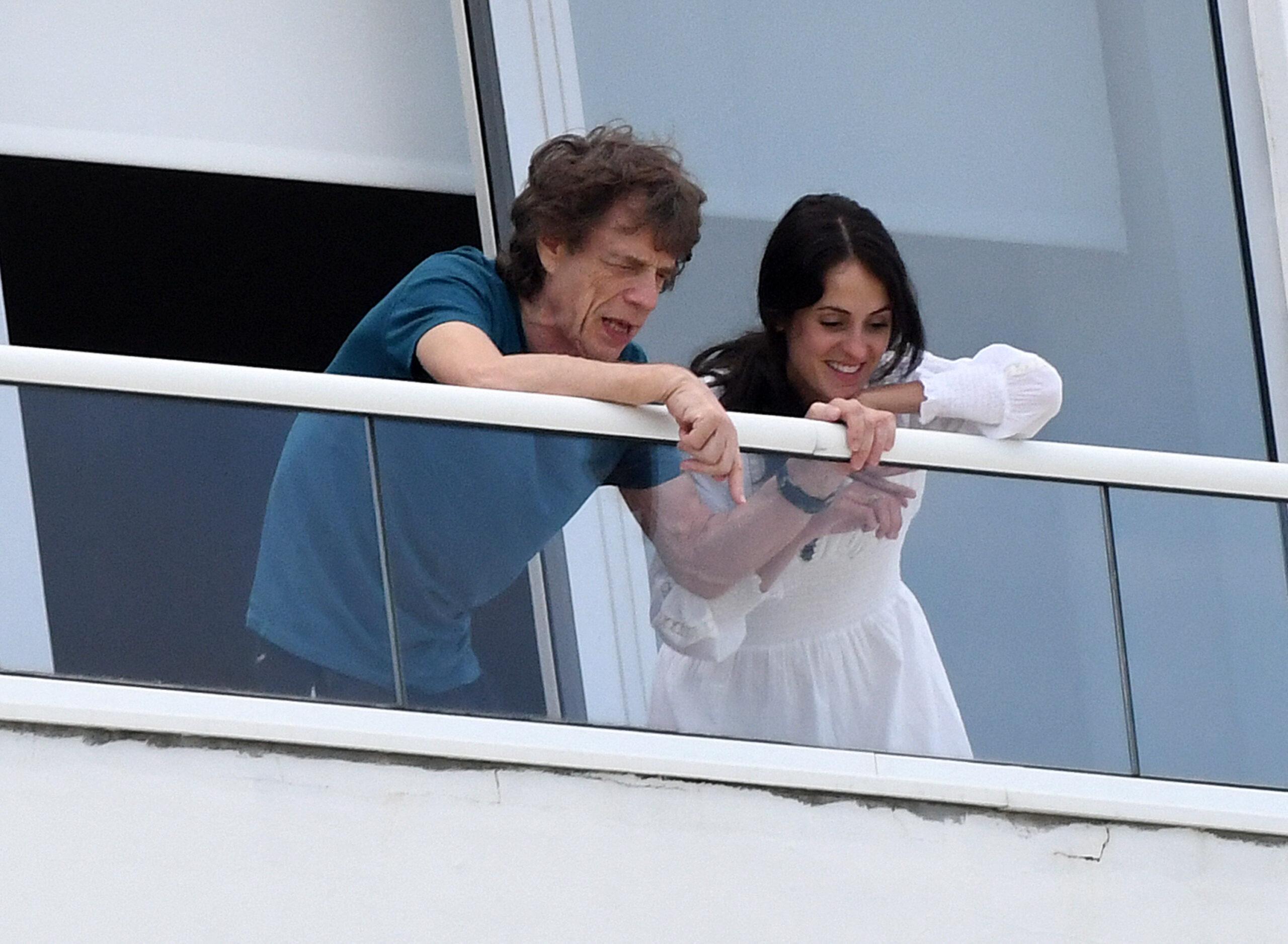 Rolling Stones Rocker Mick Jagger with his fiancée Melanie Hamrick