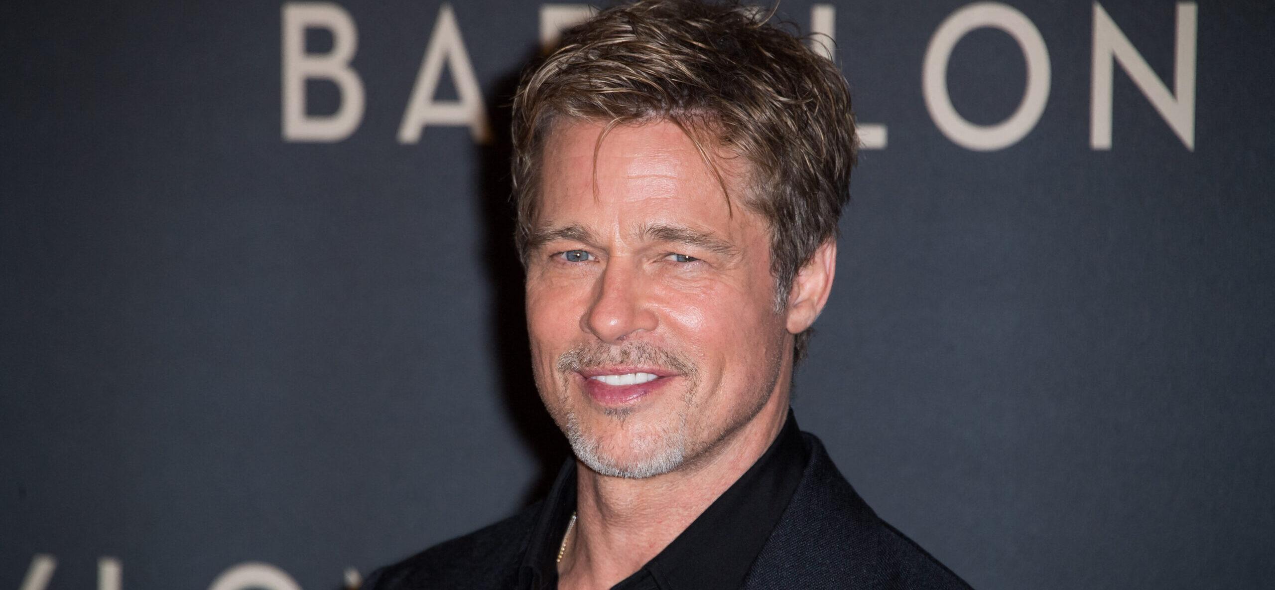 Brad Pitt looks youthful during commerical shoot in France