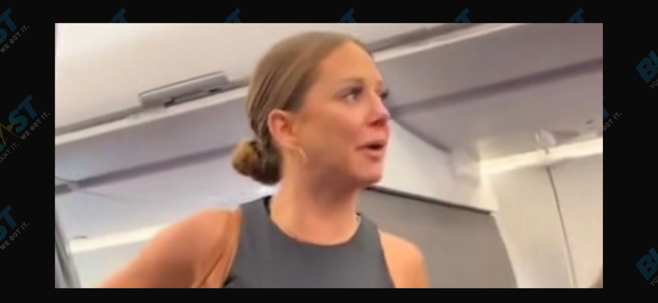 Lady freaks out on plane