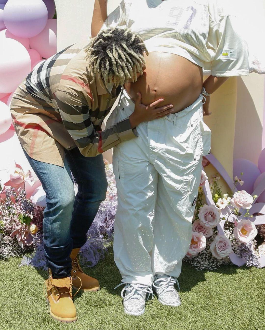 Naomi Osaka and BF Cordae at their gender reveal party