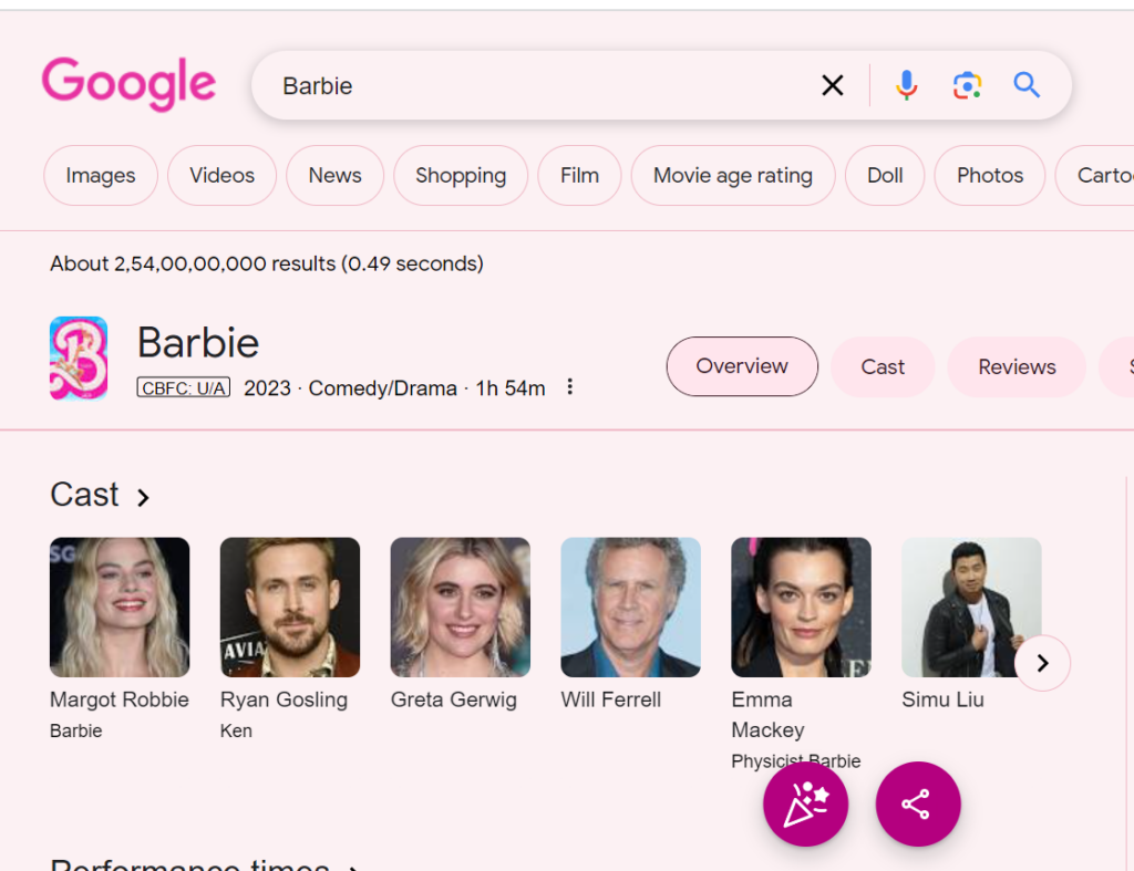 Google goes pink for Barbie