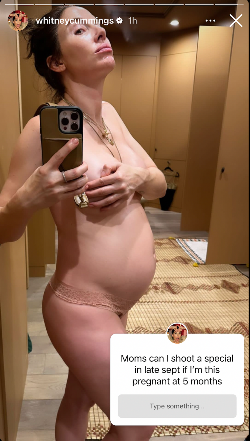 Whitney Cummings shared almost nude pregnancy photo