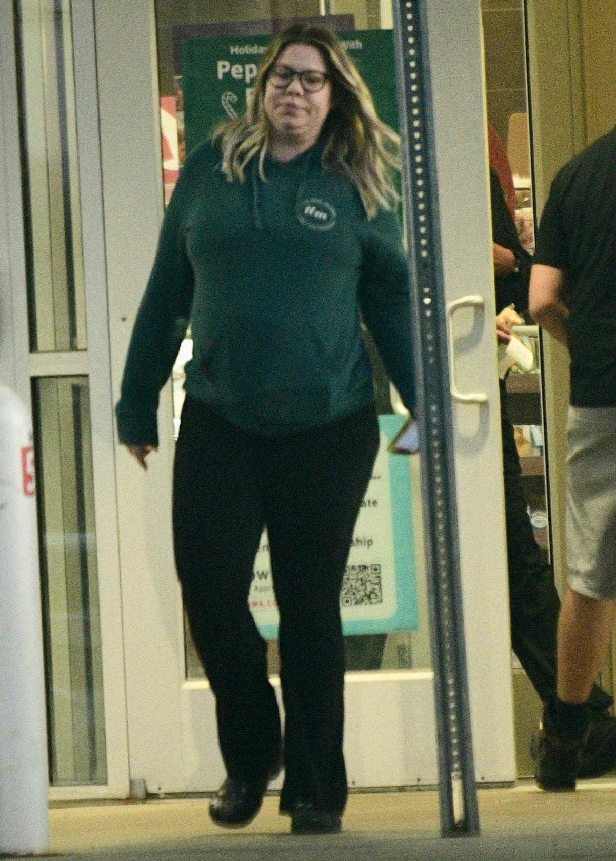 Kailyn Lowry and son Lux are pictured leaving a Wawa convenience store amid rumors that she is pregnant with her fifth child