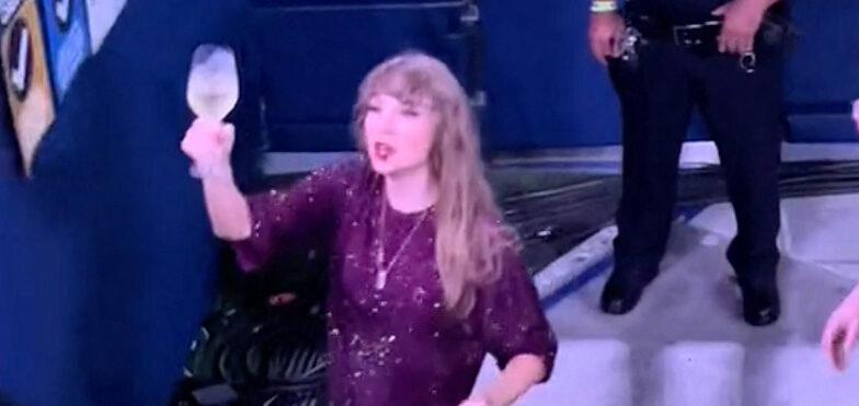 Taylor Swift toasting the tour