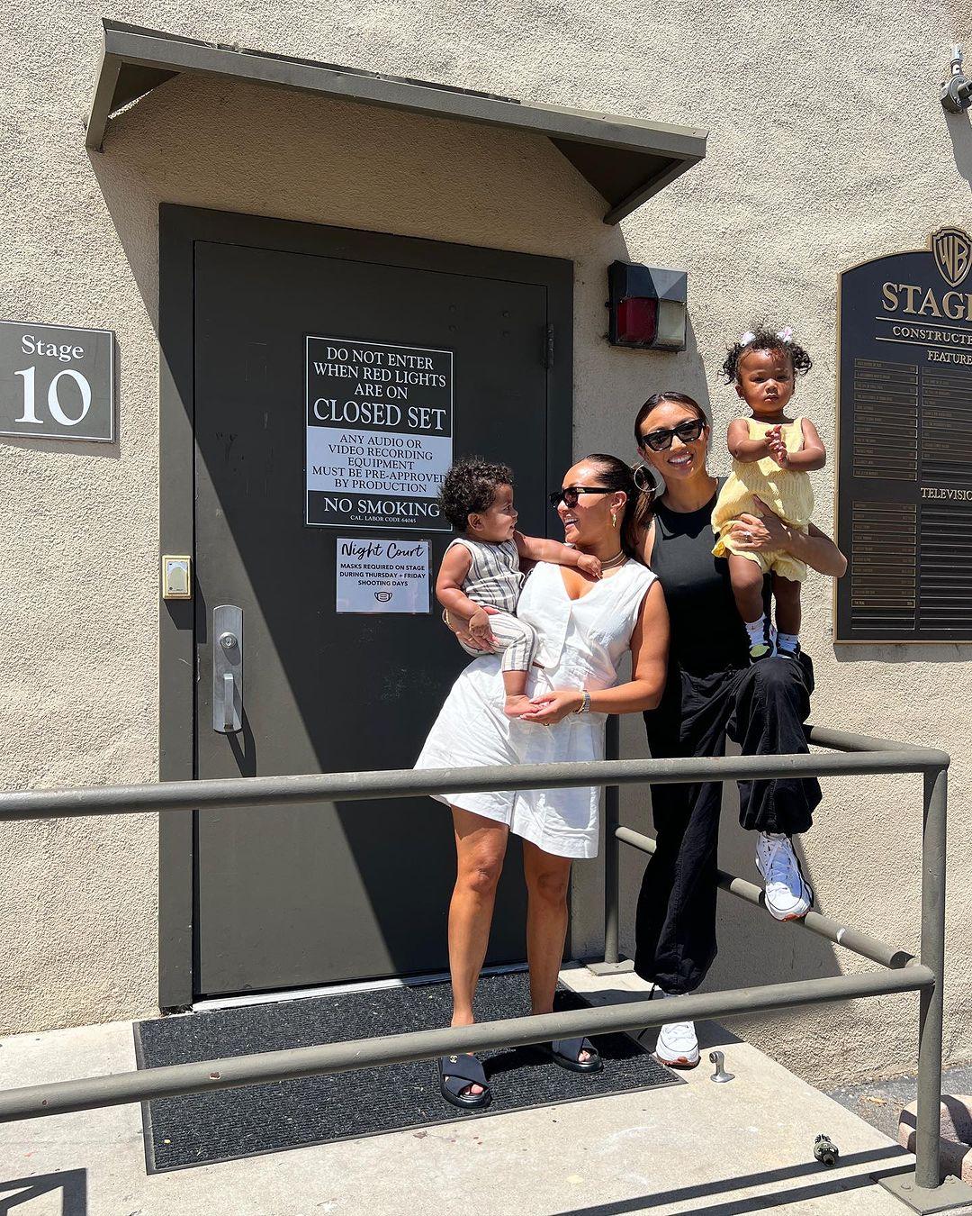 Adrienne Bailon and Jeannie Mai's kids meet for the first time