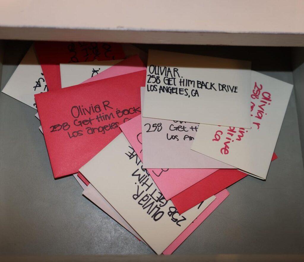 Olivia Rodrigo's letters for "GUTS"