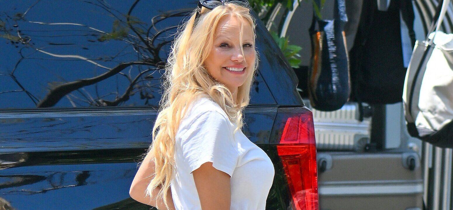 Why Pamela Anderson Loves To Look Her Age & Mow Lawns In A Suit!
