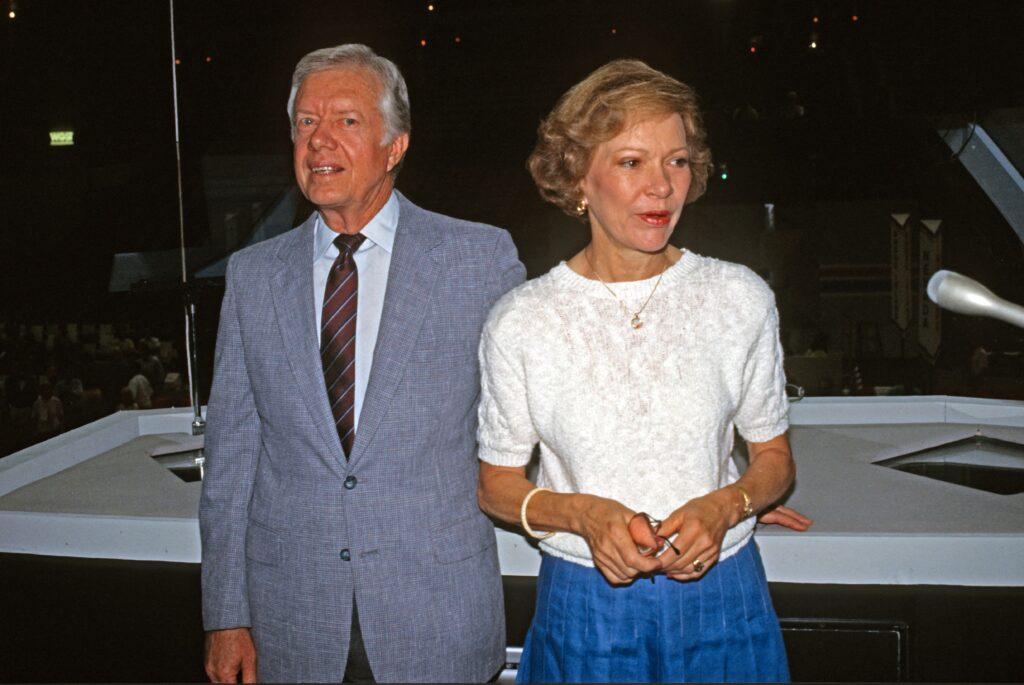 Jimmy and Rosalynn Carter in the eighties