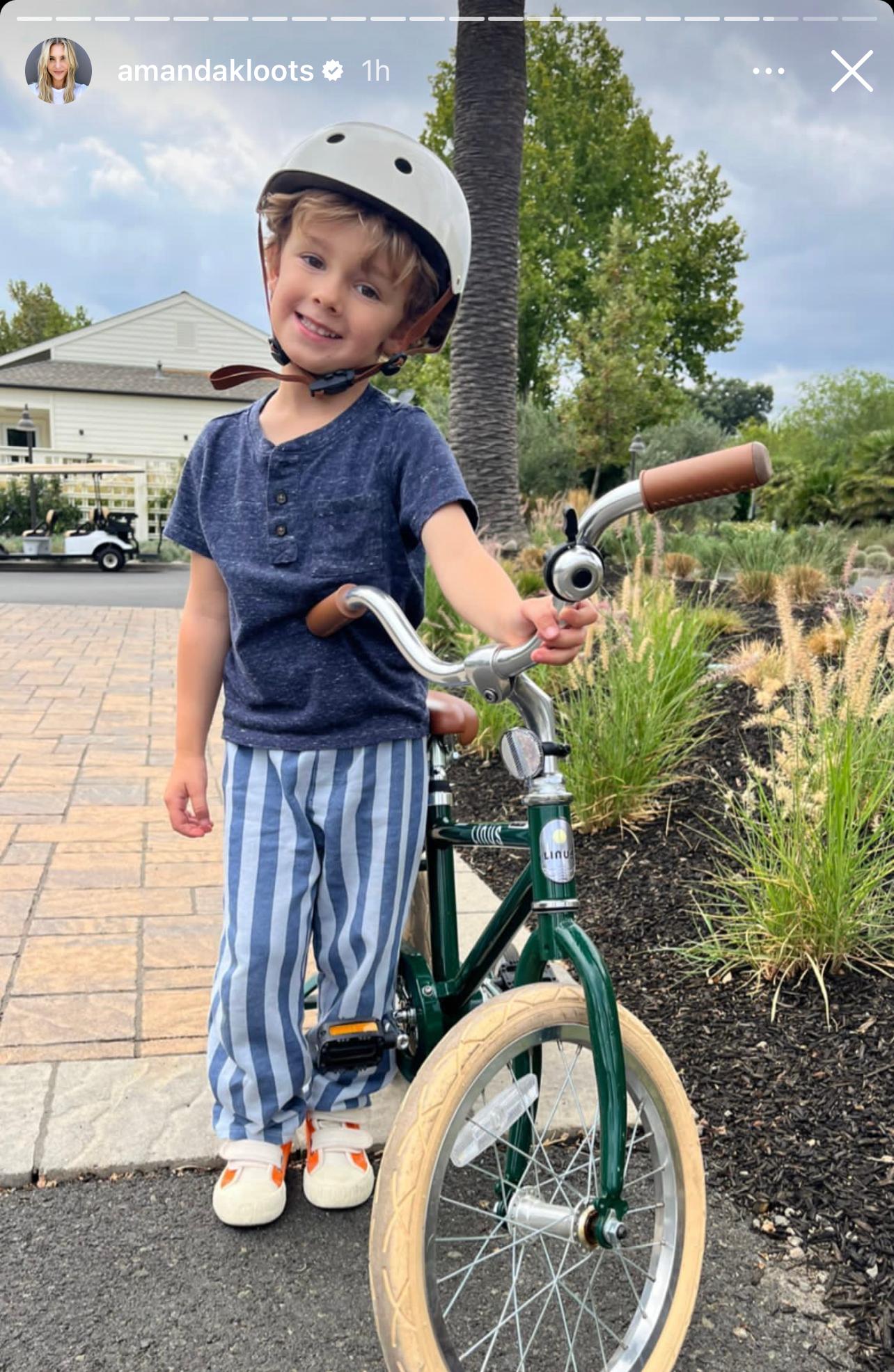 Amanda Kloots Calls Son 'A True Performer' As He Takes First Bike Ride