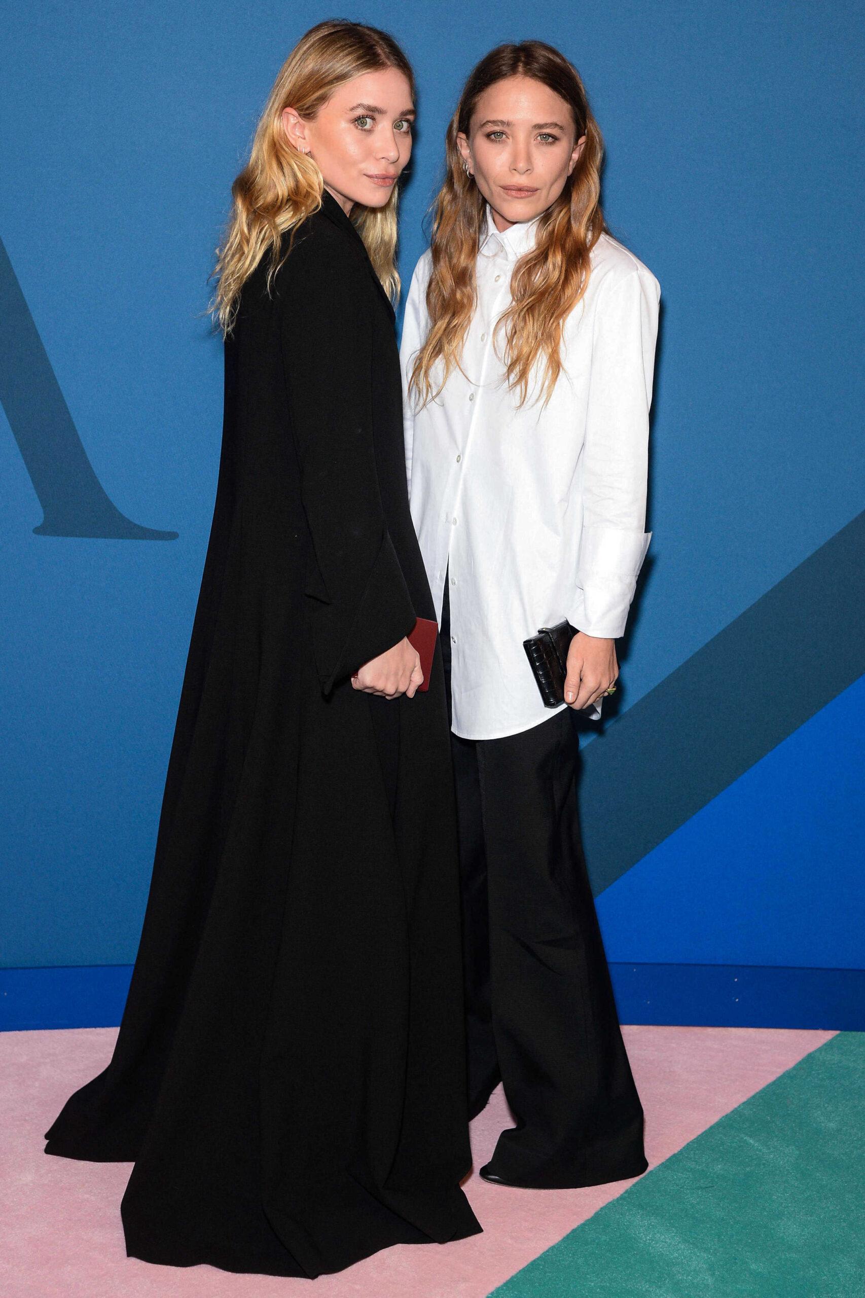 Ashley Olsen and Mary-Kate Olsen wearing The Row attend the 2017 CFDA Fashion Awards