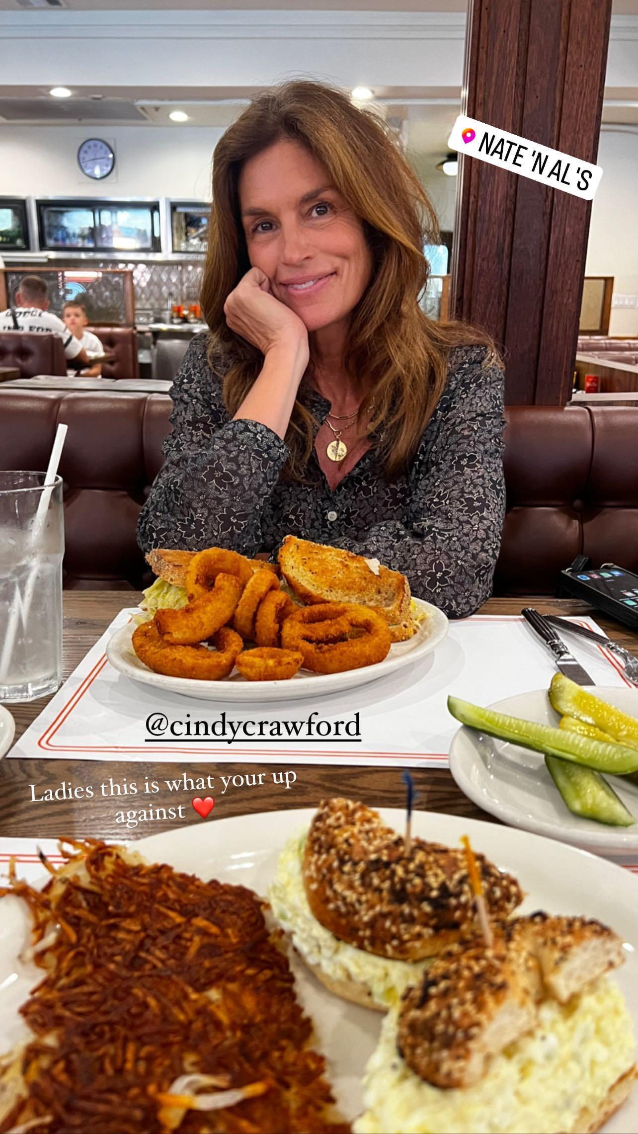 Cindy Crawford Looks Ageless In Makeup-Free Lunch Date With Her Son Presley Gerber