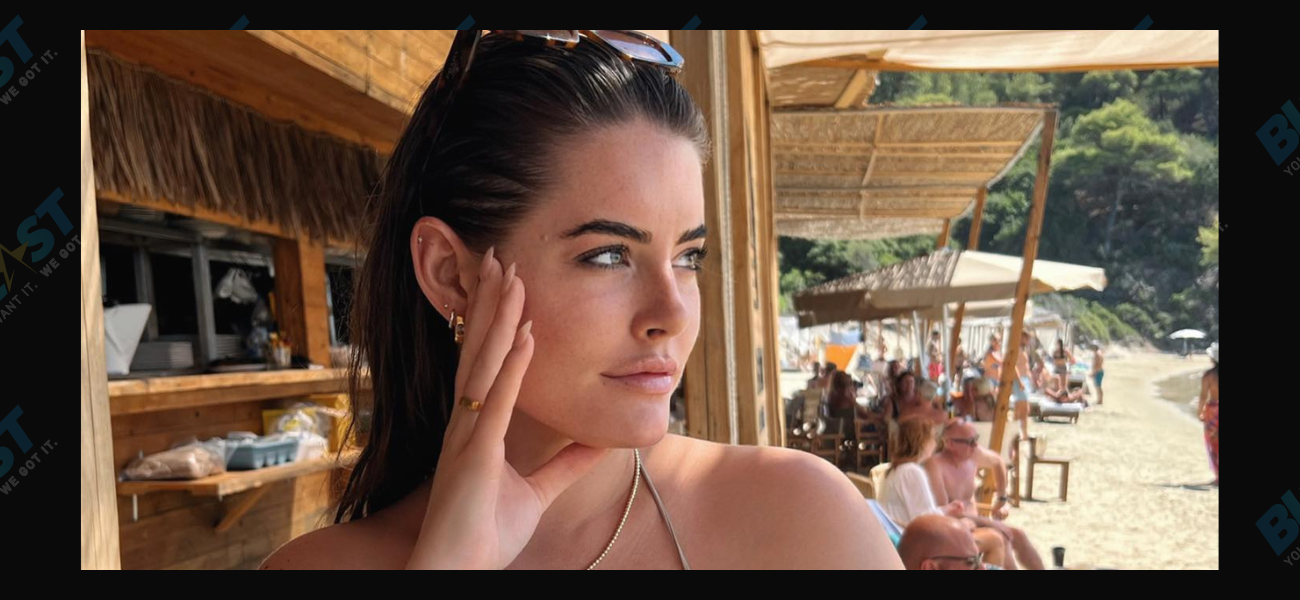 Sophie Stonehouse In Tiny String Top Enjoys A Drink In Skiathos
