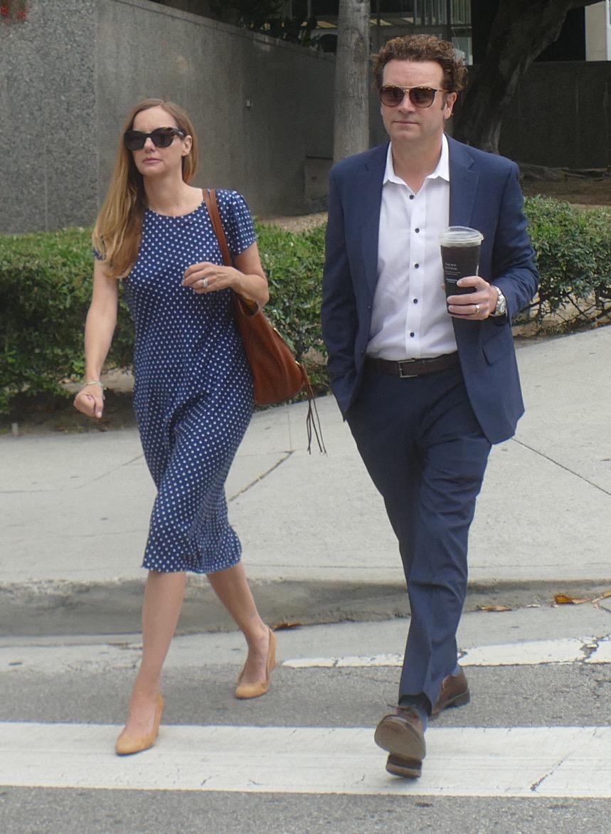 Danny Masterson is seen arriving at court with his wife Bijou Phillips