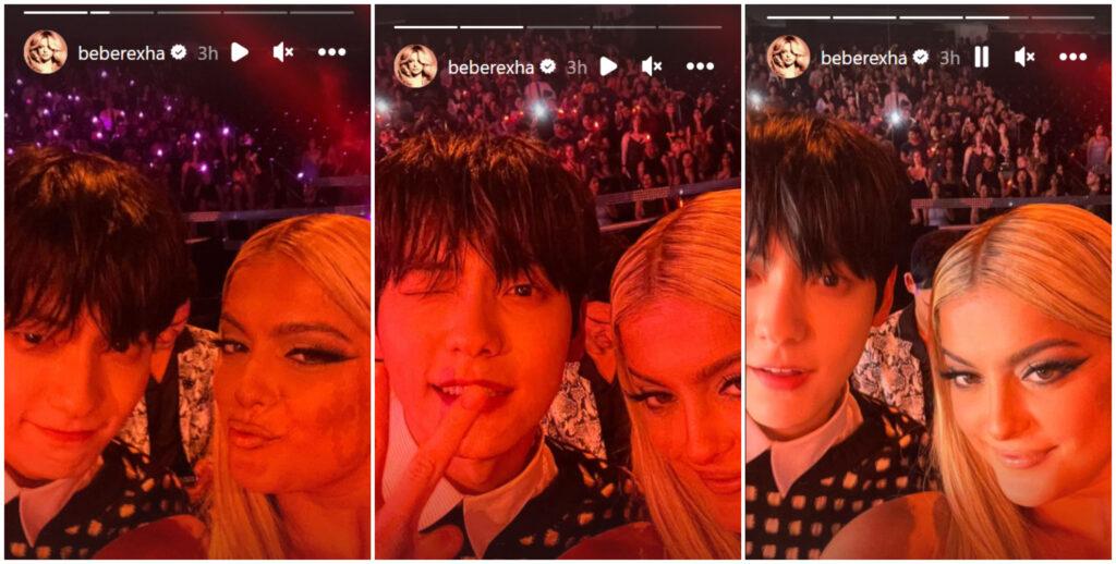 Bebe Rexha and Soobin took loads of selfies at the 2023 MTV VMAs