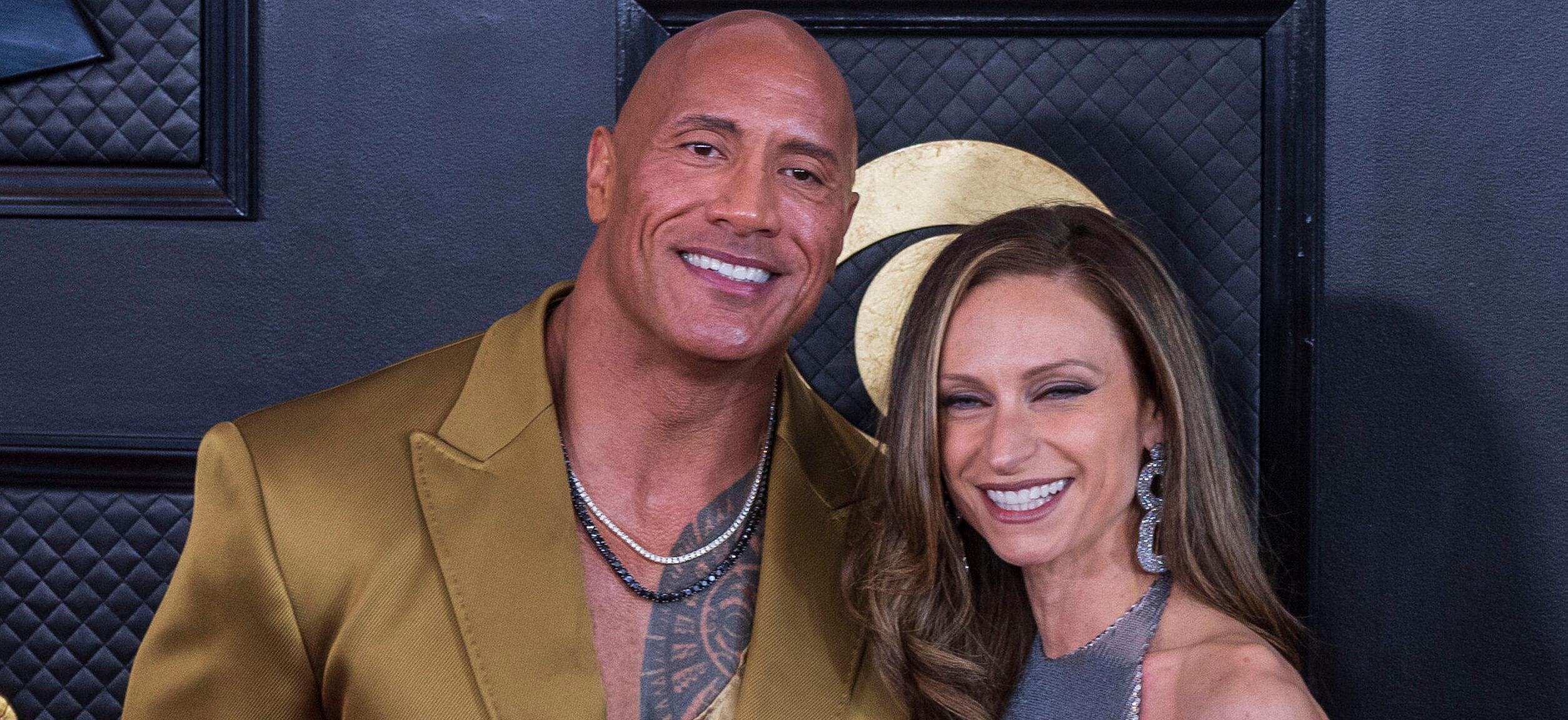 Dwayne Johnson and Lauren Hashian on the red carpet of the 65th Annual Grammy Awards held on Sunday February 5, 2023 at Crypto Arena in Los Angeles, California