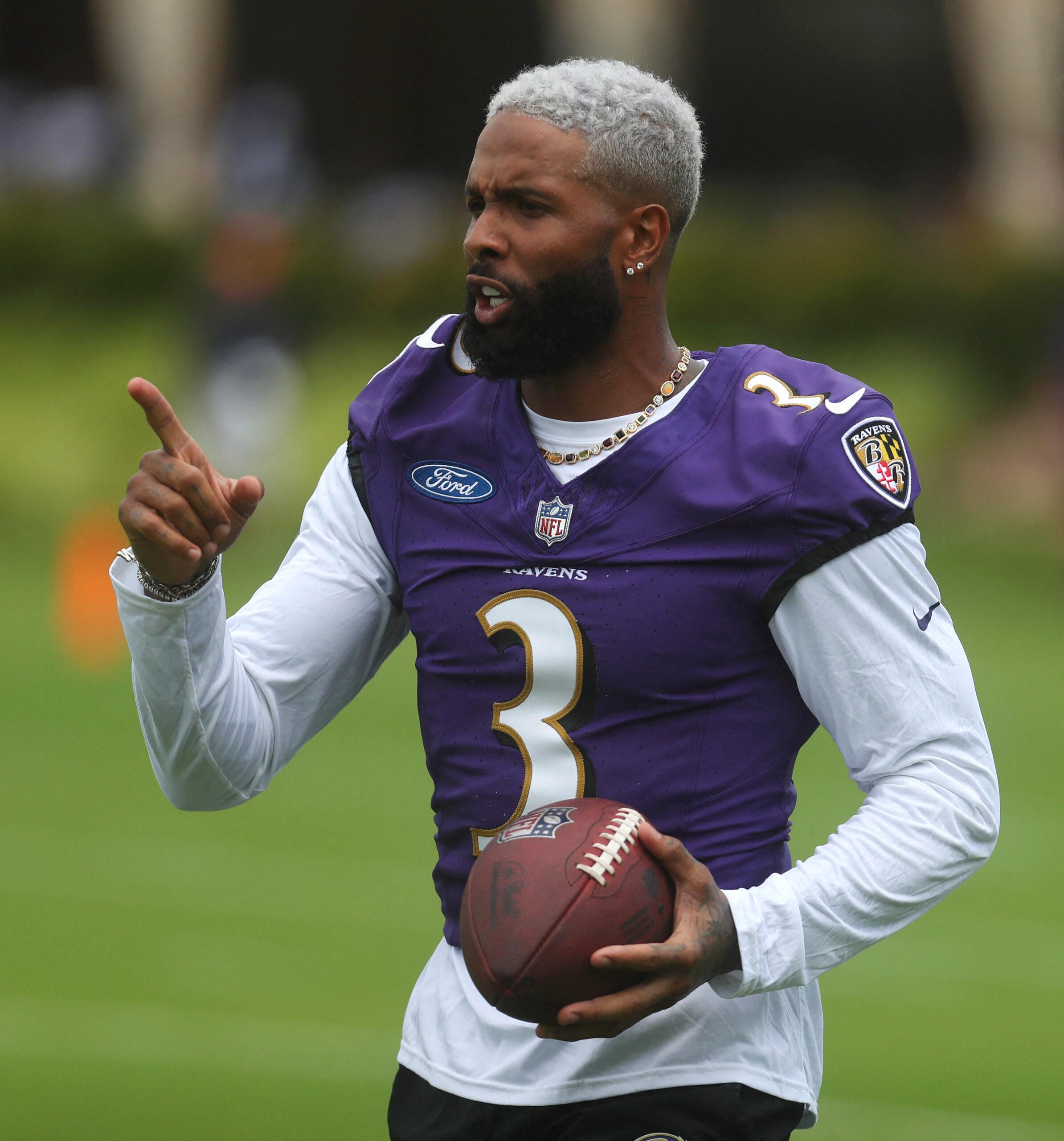 Odell Beckham Jr. at Baltimore Ravens Training Camp