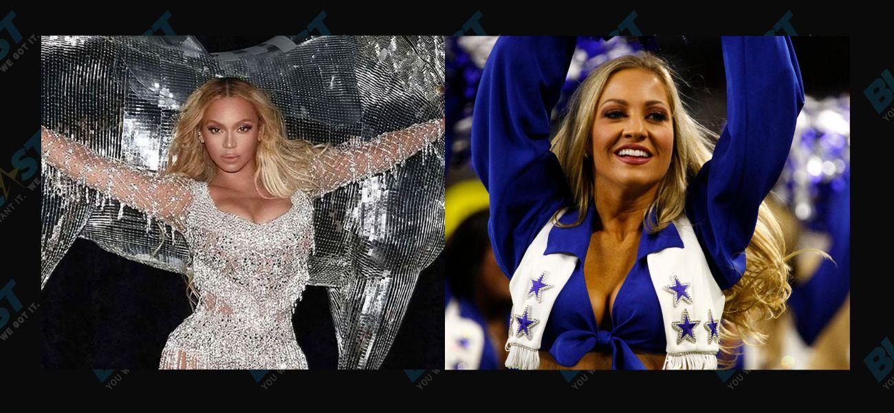 Dallas Cowboys Cheerleaders Give Beyoncé Warm Welcome