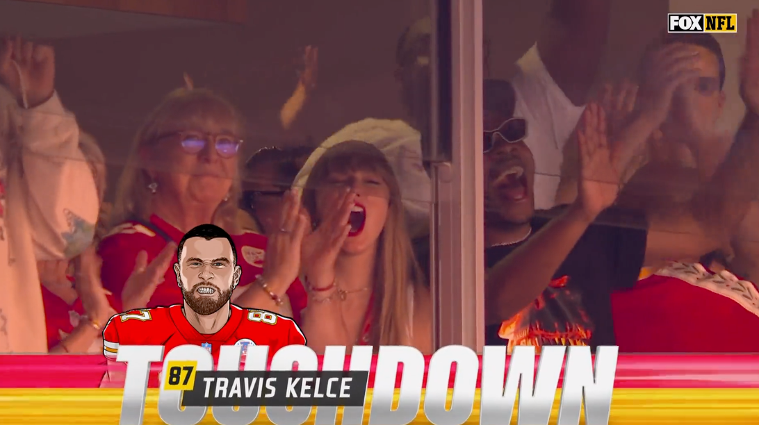 Video: Taylor Swift Is HYPED Following Travis Kelce Touchdown