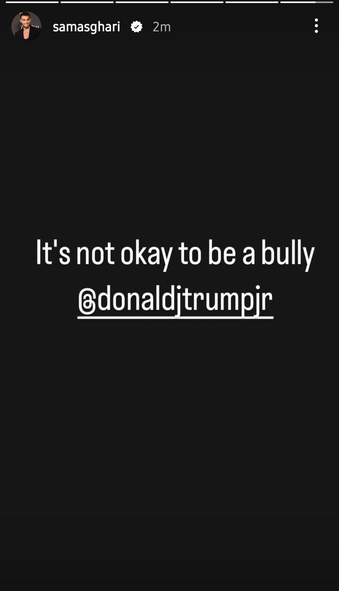 Sam Asghari Defends Ex Britney Spears Against 'Bully' Donald Trump Jr.