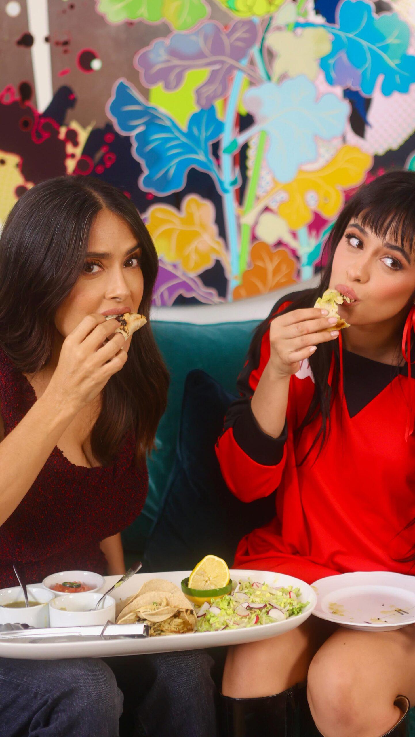 Salma Hayek And Camila Cabello Chow Down On National Taco Day