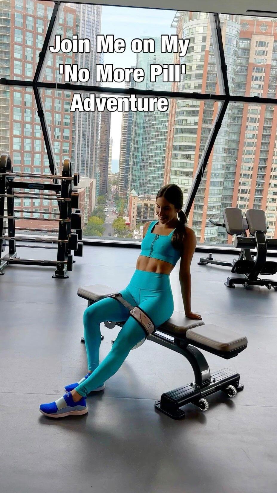 Jen Selter in blue workout fit