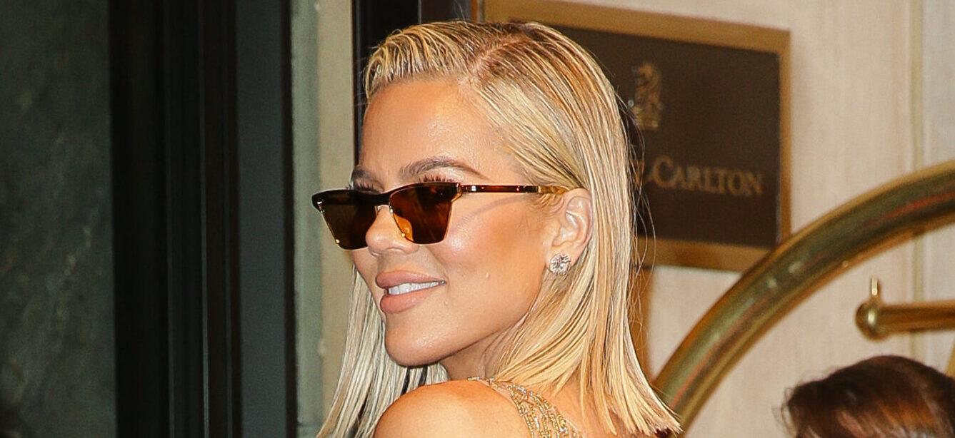Khloé Kardashian arrives back at her hotel after attending at The MET Gala 2022 in NYC