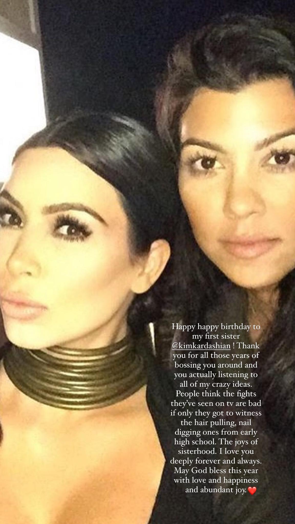 Kourtney Kardashian Speaks Her Truth On Kim Kardashian's Birthday