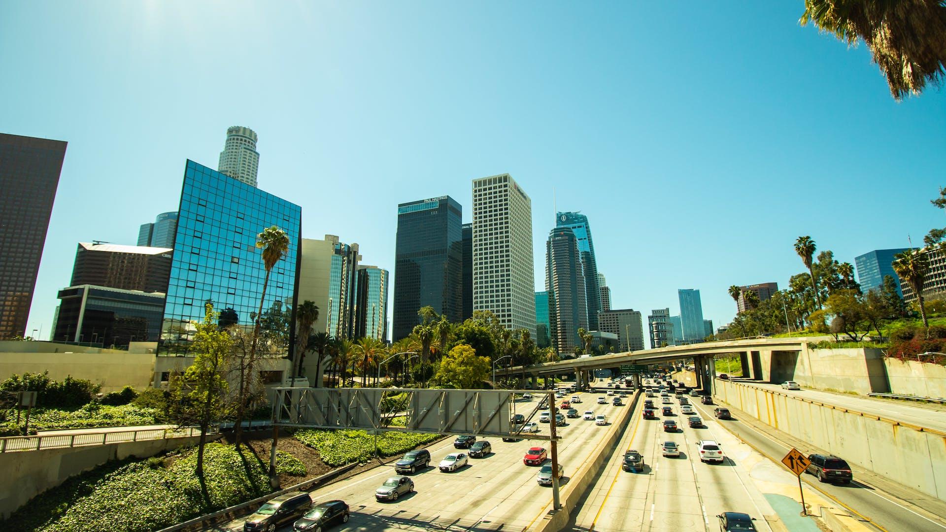 A picture of the Los Angeles freeway