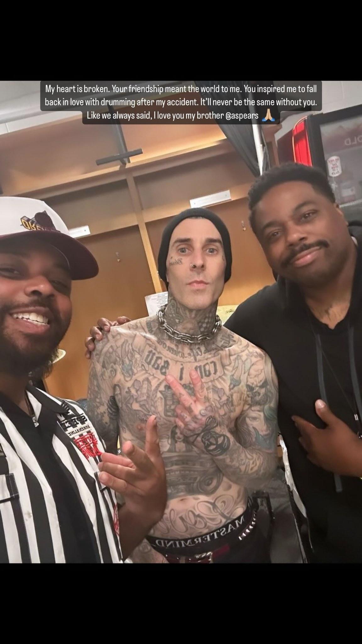 Travis Barker pays tribute to Aaron Spears
