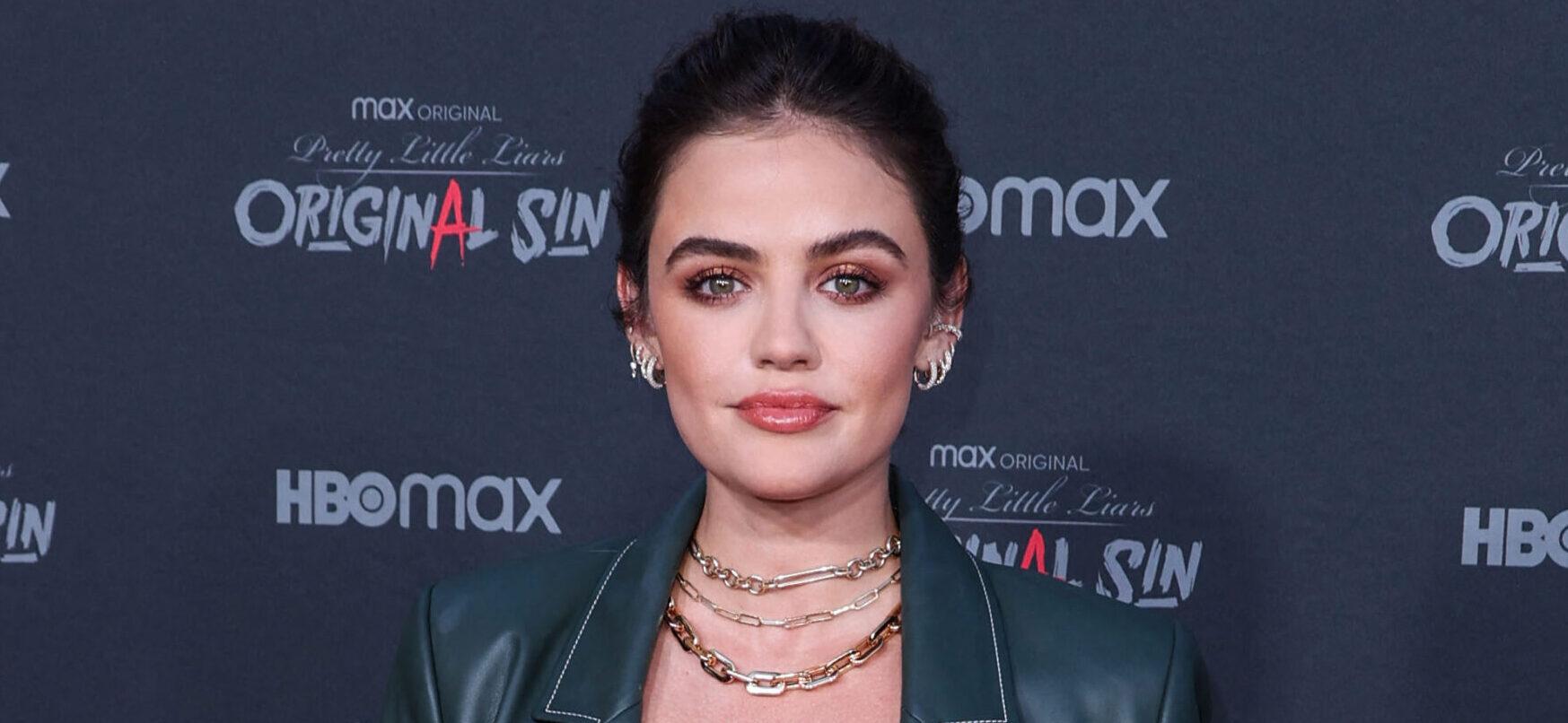 BURBANK, LOS ANGELES, CALIFORNIA, USA - JULY 15: Bloody Red Carpet And Exclusive Screening Of HBO Max's 'Pretty Little Liars: Original Sin' held at the SJR Theater at Warner Bros. Studios on July 15, 2022 in Burbank, Los Angeles, California, United States. 16 Jul 2022 Pictured: Lucy Hale. Photo credit: Xavier Collin/Image Press Agency/MEGA TheMegaAgency.com +1 888 505 6342 (Mega Agency TagID: MEGA878557_081.jpg) [Photo via Mega Agency]