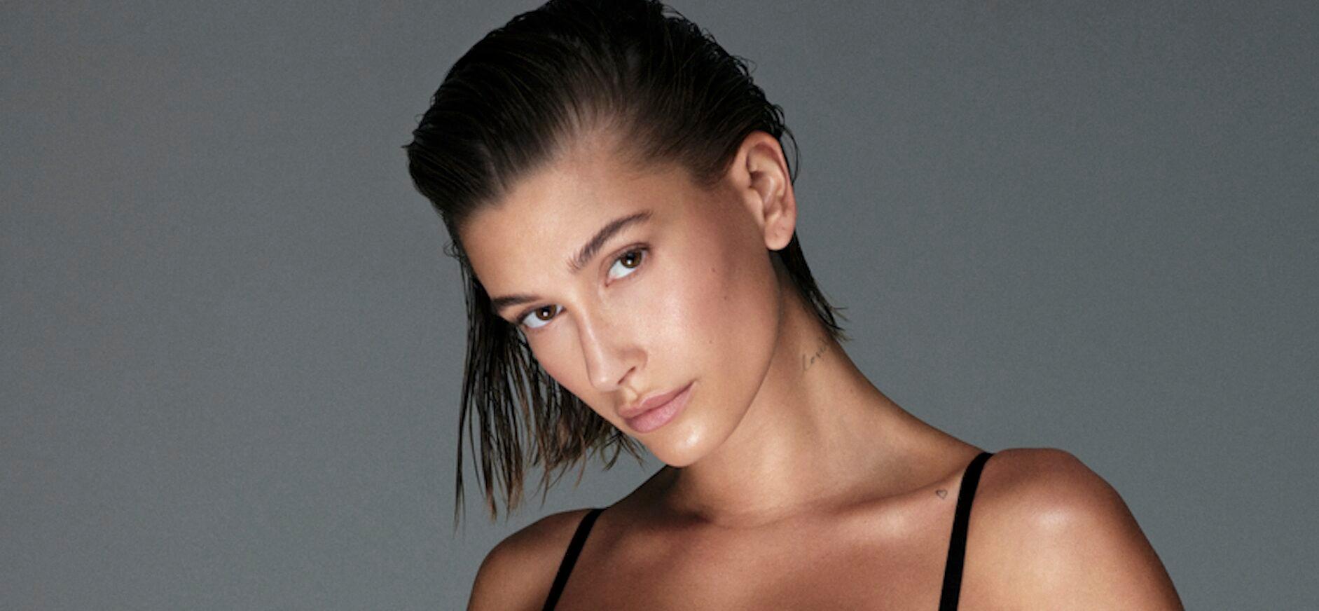 Hailey Bieber Is Red-Hot In Victoria's Secret's New Holiday Lingerie