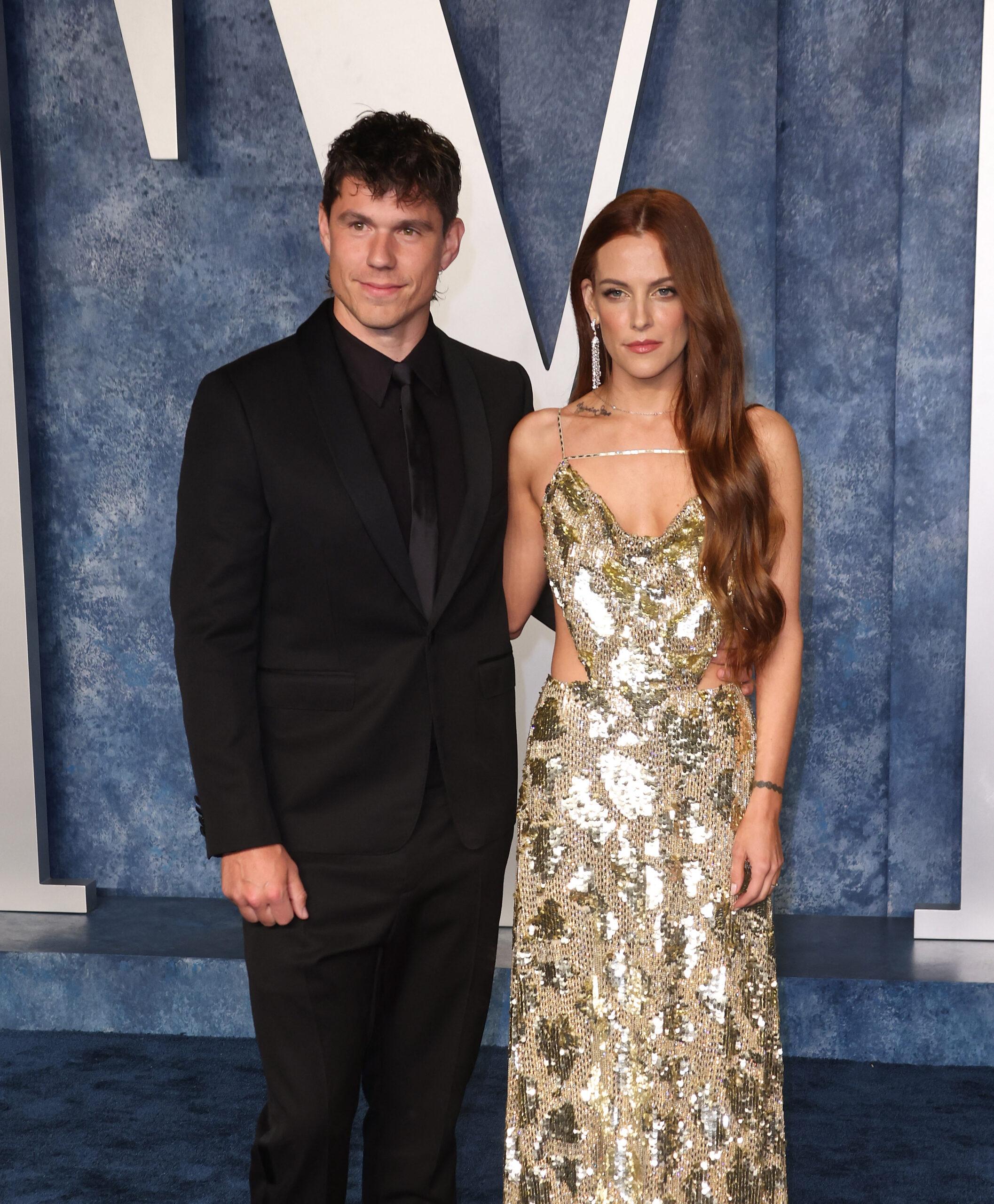 Riley Keough and husband Ben Smith-Petersen at the 2023 Vanity Fair Oscar Party - Arrivals