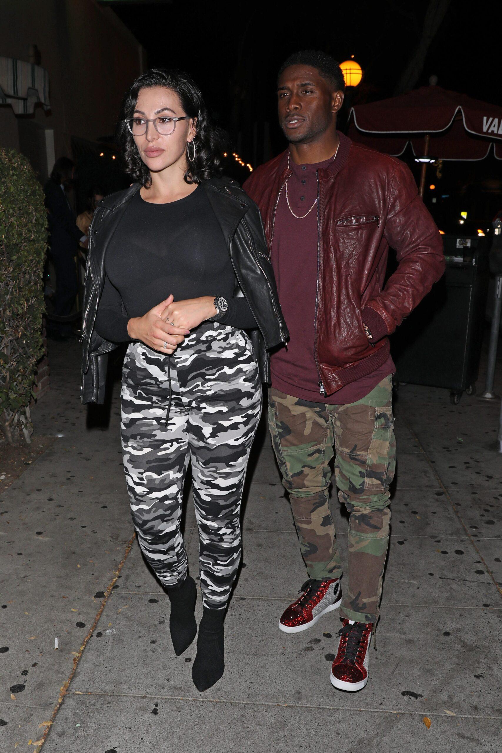 Reggie Bush and Lilit Avagyan are spotted leaving the Delilah restaurant