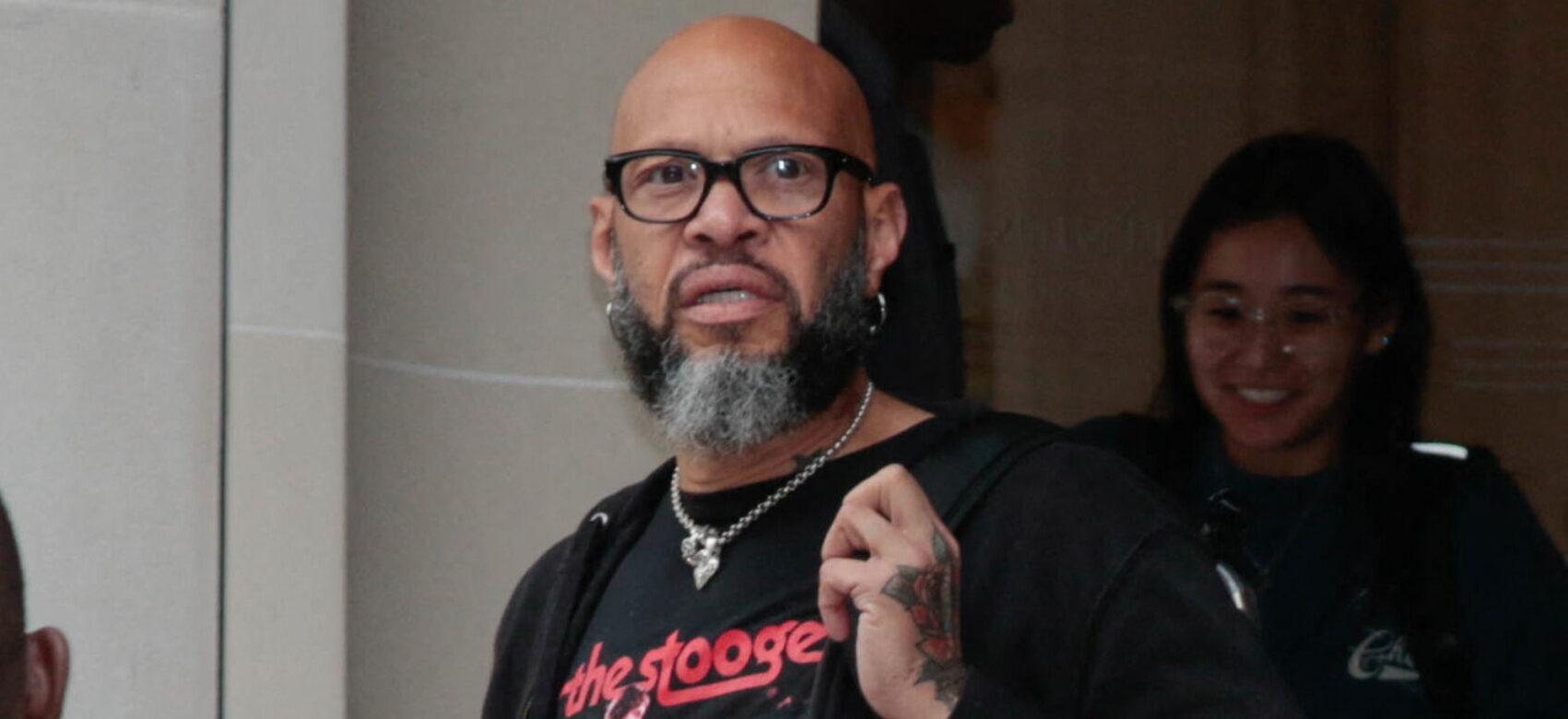 Frank Ferrer leaving his hotel before Guns n Roses concert in Paris