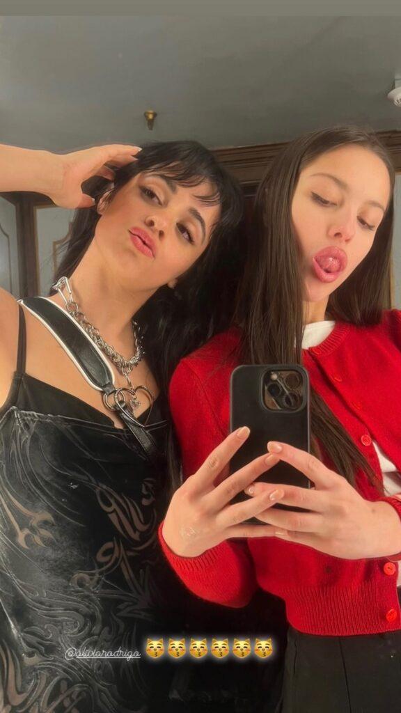 Camila Cabello and Olivia Rodrigo snapping a selfie together.