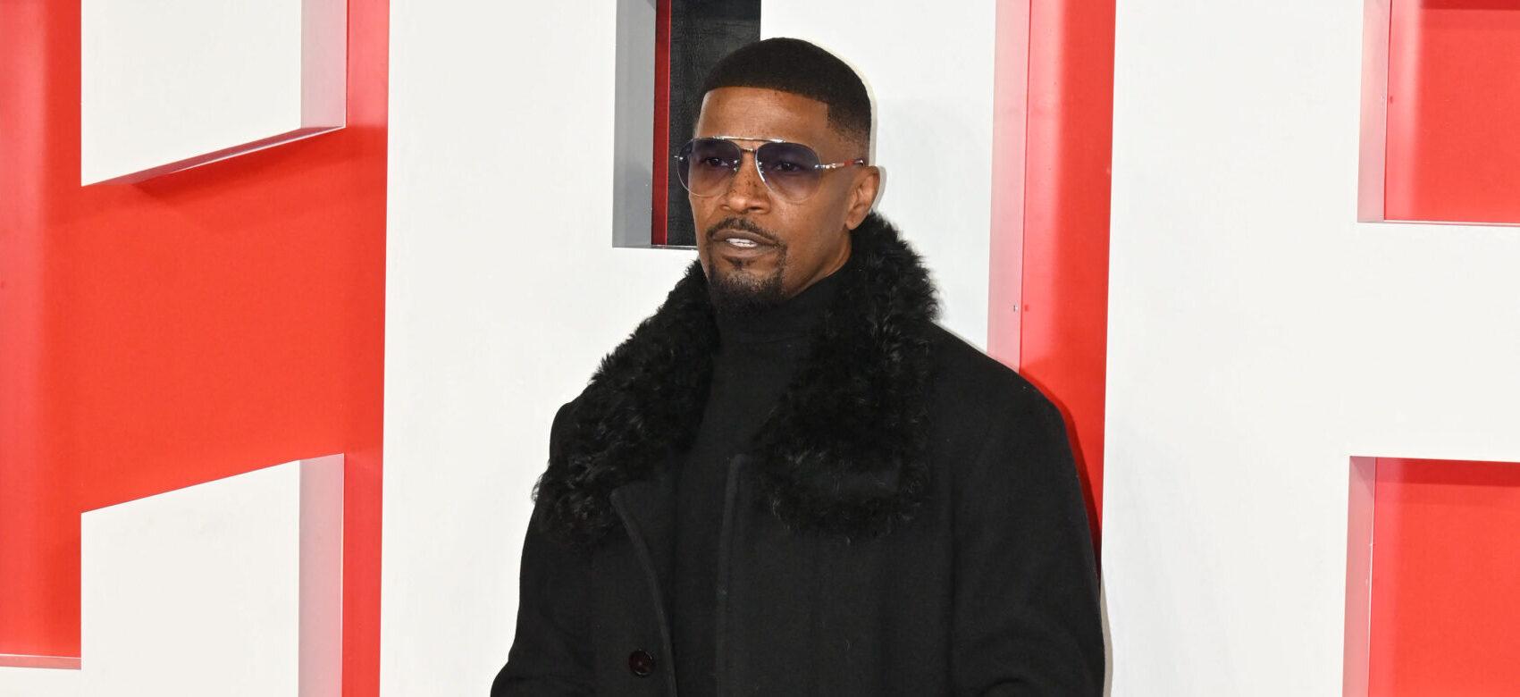 Jamie Foxx Rocks Shirt With Girlfriend Alyce Huckstepp’s Name And Face