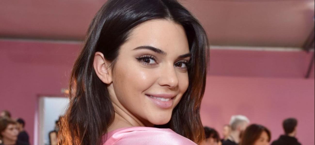 Kendall Jenner flashes her sculpted abs wearing powder blue Alo