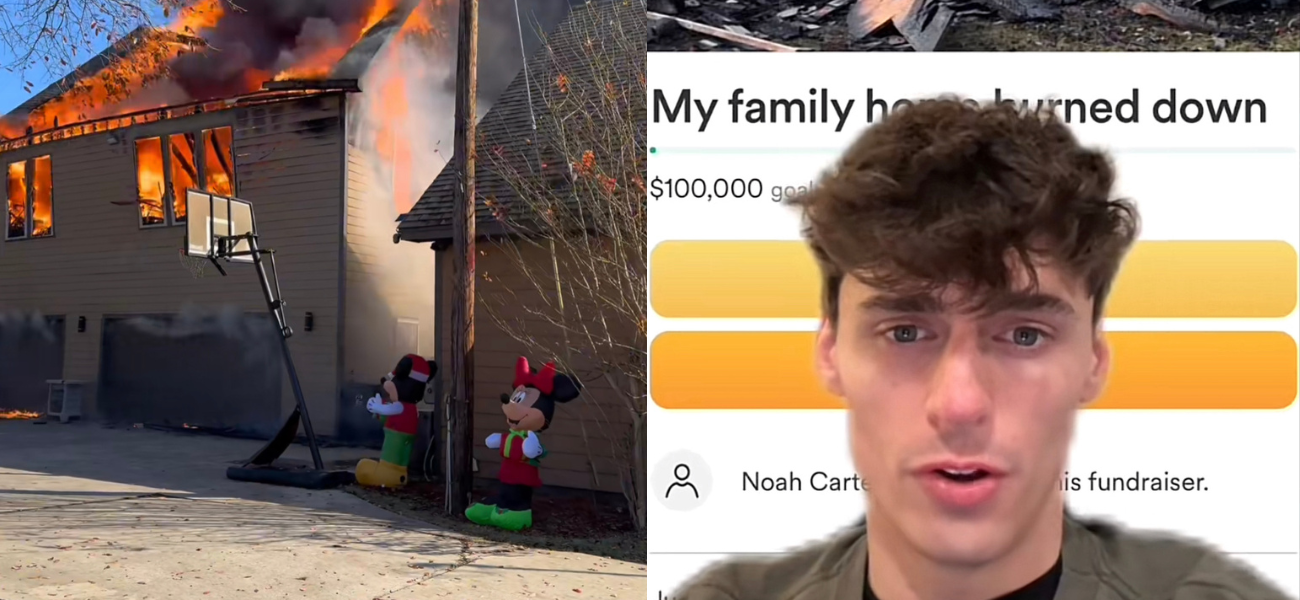 Viral TikToker Noah Glenn Carter Faces Backlash After His House Burned Down