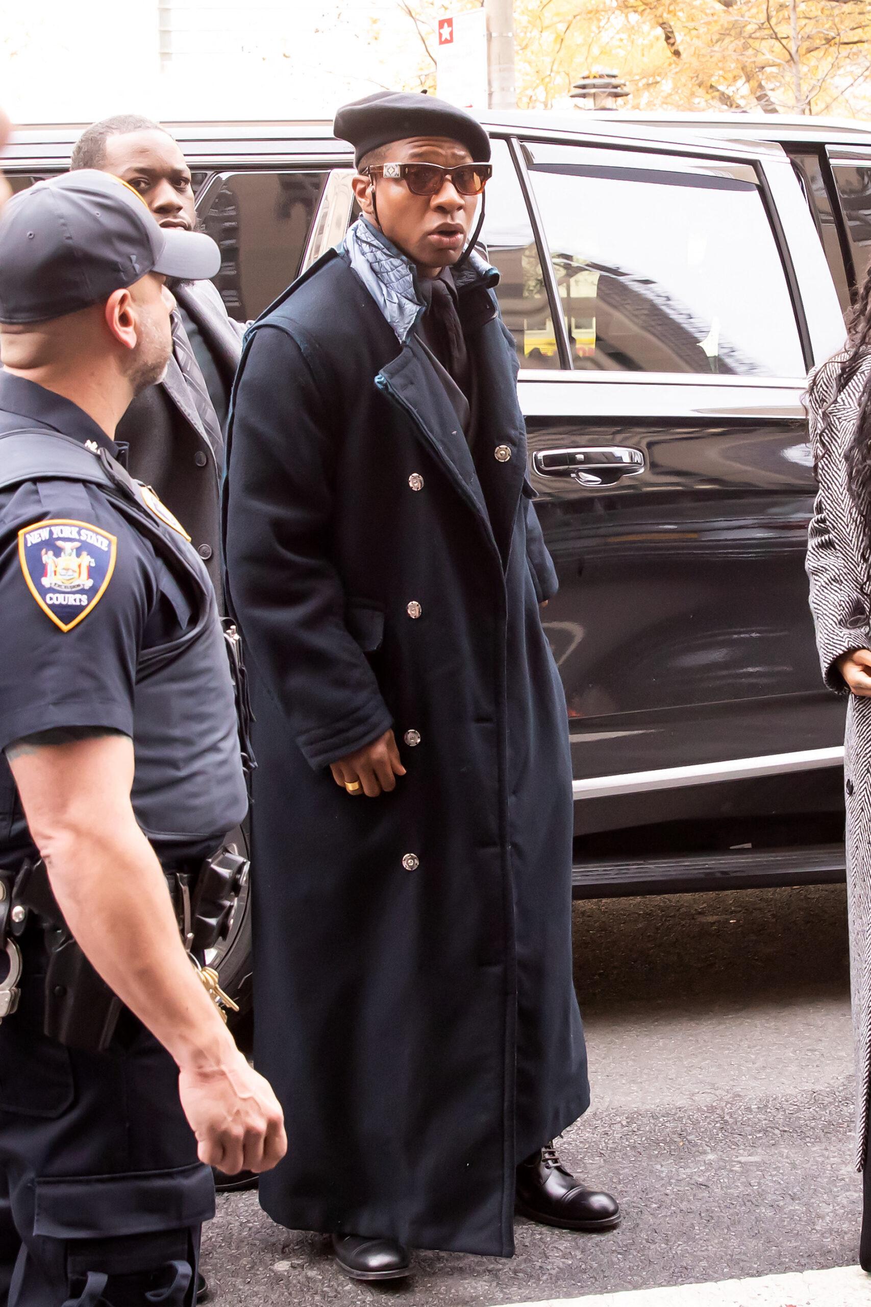 Jonathan Majors Arrives To Criminal Court in NYC on December 4, 2023