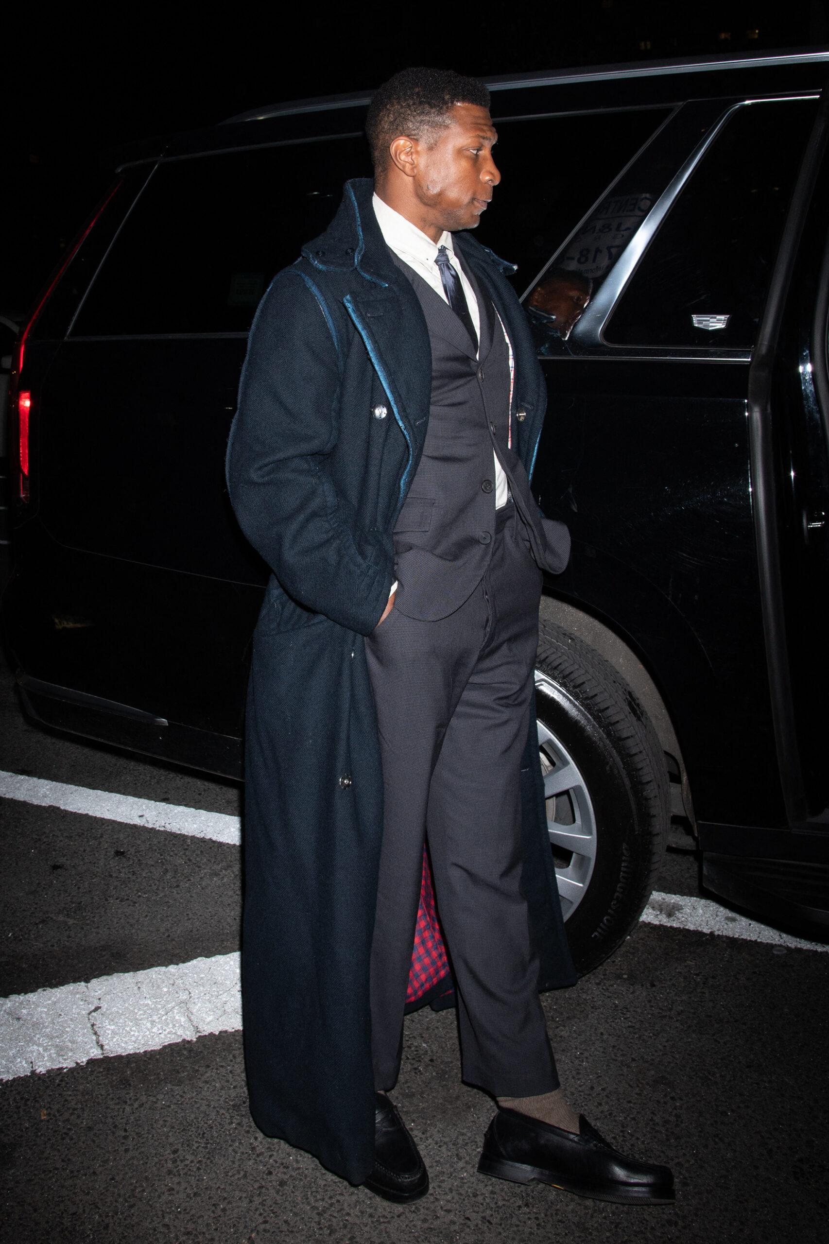 Jonathan Majors Exits Criminal Court in NYC on December 8, 2023