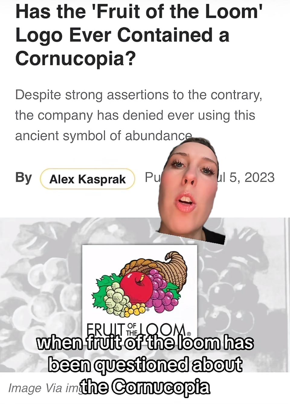 Did The Fruit of the Loom Logo Have a Cornucopia? TikToker Finds