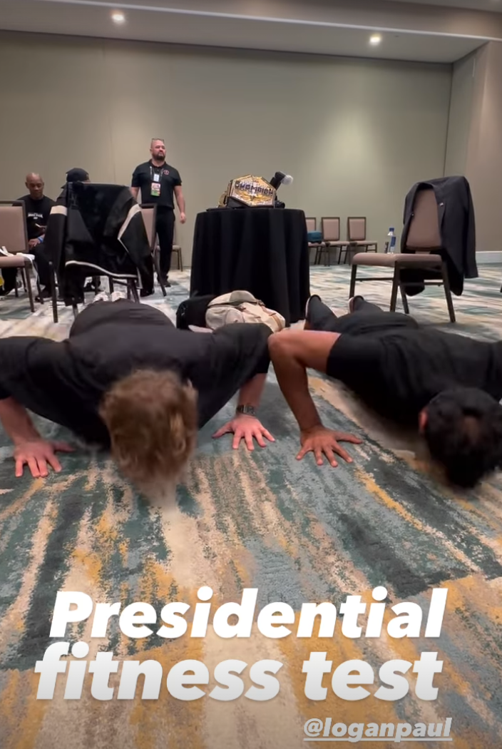 Presidential Candidate Challenges Logan Paul In Push-Up Contest