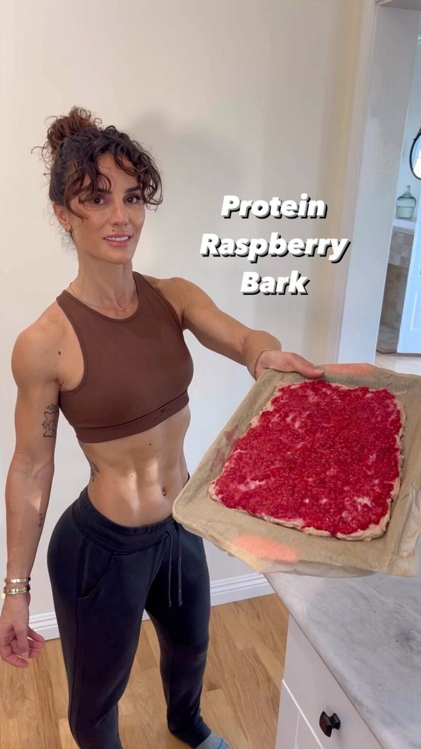 Celebrity fitness trainer Senada Greca shares her raspberry bark recipe