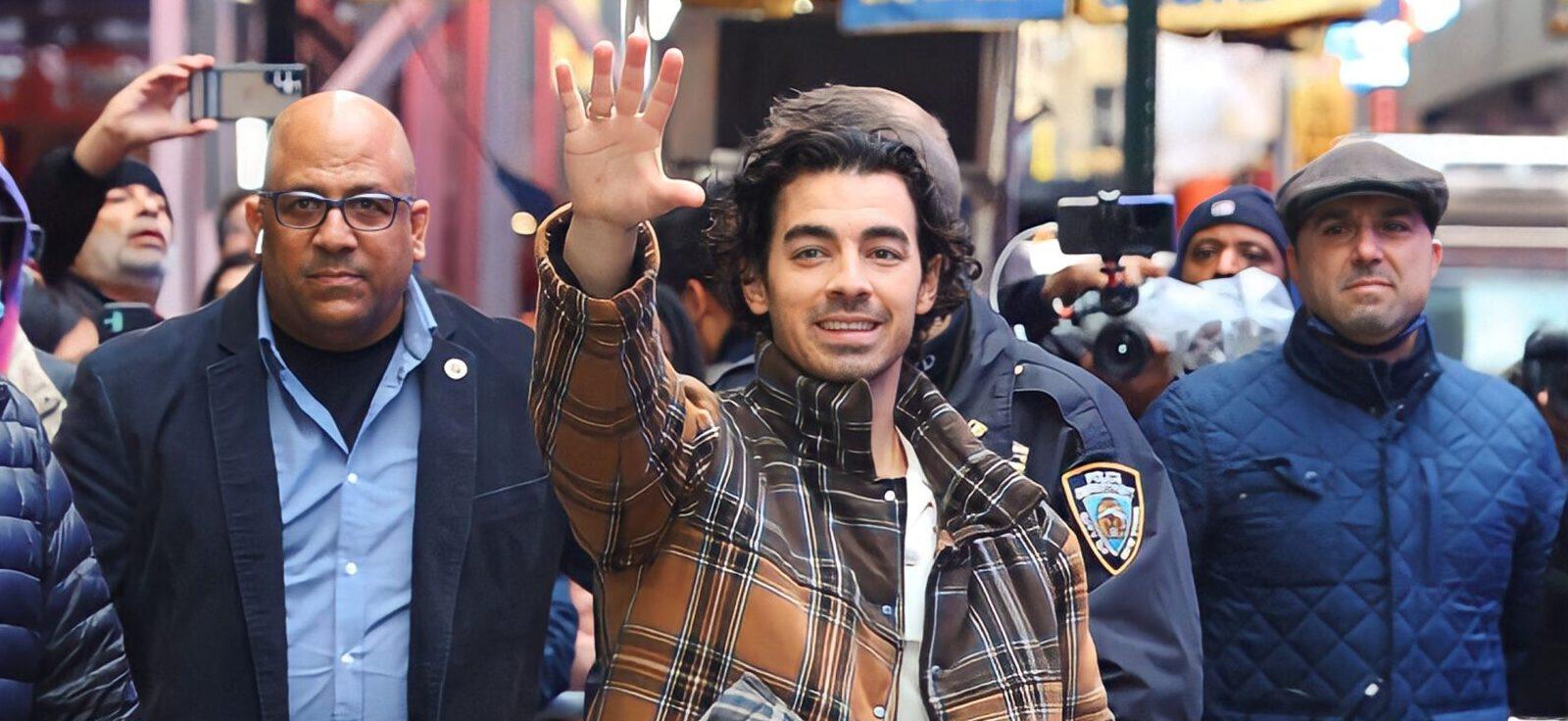 Singer Joe Jonas seen leaving Good Morning America