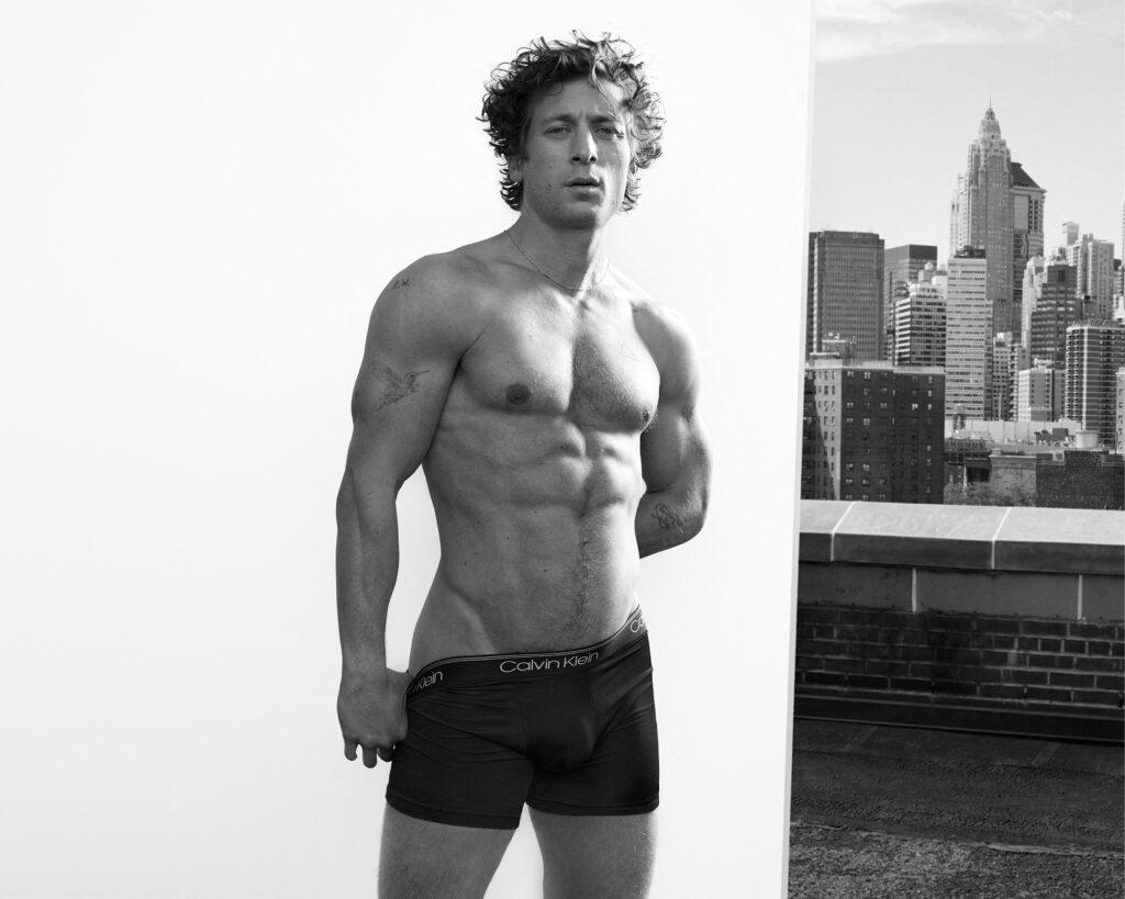 *MANDATORY CREDIT - Mert Alas/Calvin Klein/MEGA. Jeremy Allen White is hunky in Calvin Kleins as the iconic underwear brand's newest model. 'The Bear' star shows off his chiseled abs in these striking images showing the collaboration, and shot by Mert Alas. The Brooklyn-born 32-year-old launched his partnership with the set of steamy photos wearing the brand's signature white briefs and revealing his shredded physique. A native New Yorker, he was shot in his hometown in a series of stills and videos that the brand aims to "showcase his connection to the city and amplify his empowered energy in its most iconic styles". The Spring 2024 men?s Underwear collection refreshes classic Calvin Klein designs with new logo treatments and materials for stylish, everyday comfort. New Intense Power, Micro Stretch and Micro Mesh styles are aimed to marry bold design with innovative fabrication for sleek and comfortable looks, while essential Modern Cotton and Cotton Stretch underwear are designed to provide an iconic base to every wardrobe. Across the Spring 2024 collection, Calvin Klein?s minimalist essentials are said to be presented with "modern innovation and sensuality in its purest form". *MANDATORY CREDIT - Mert Alas/Calvin Klein/MEGA. 04 Jan 2024 Pictured: Jeremy Allen White. Photo credit: Mert Alas/Calvin Klein/MEGA TheMegaAgency.com +1 888 505 6342 (Mega Agency TagID: MEGA1078355_001.jpg) [Photo via Mega Agency]